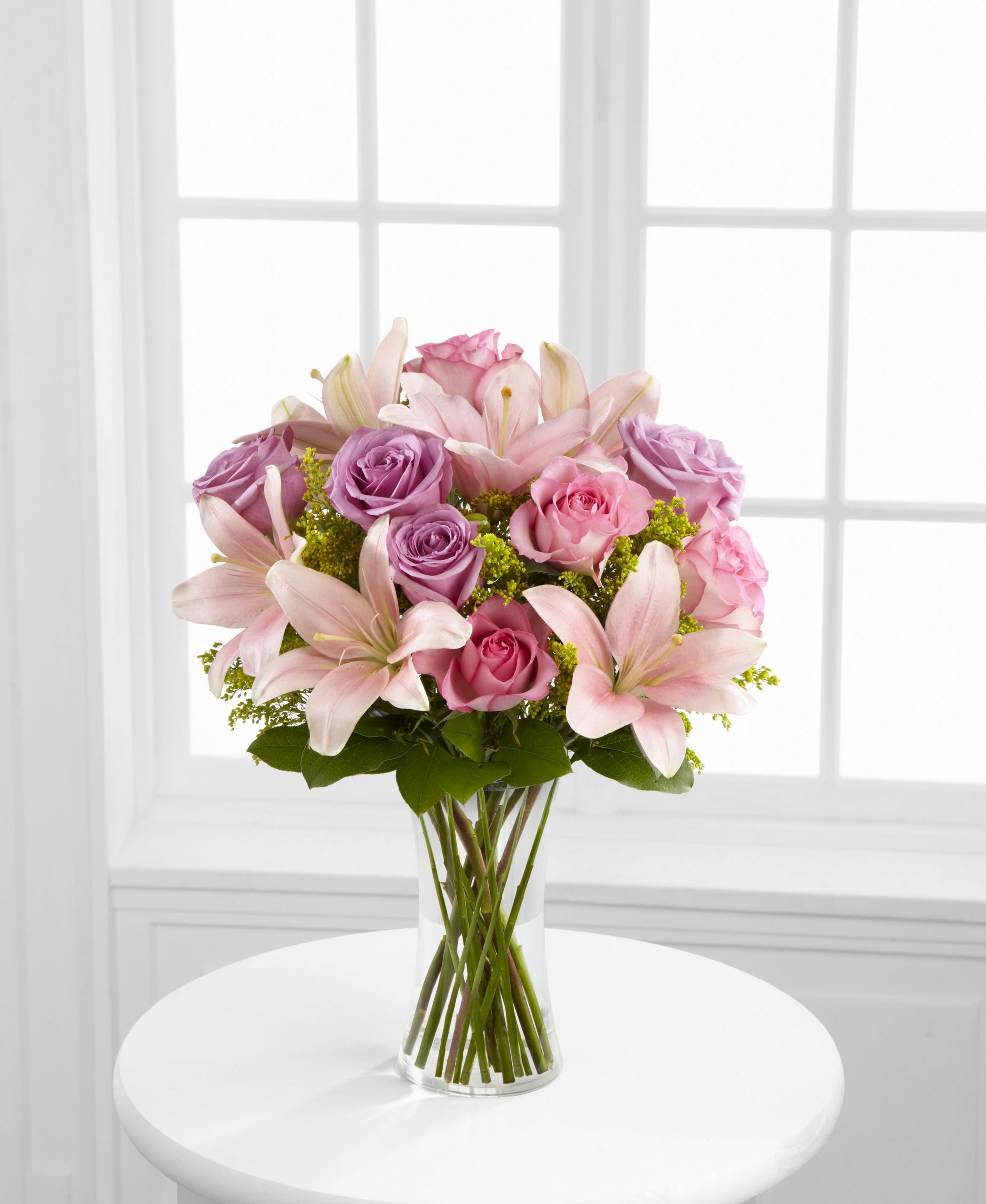 Pastel Pink and Purple Flower Vase | Johnson Arrowood Funeral